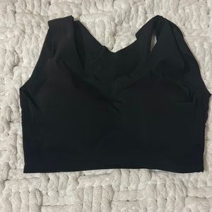 Padded black push up bra